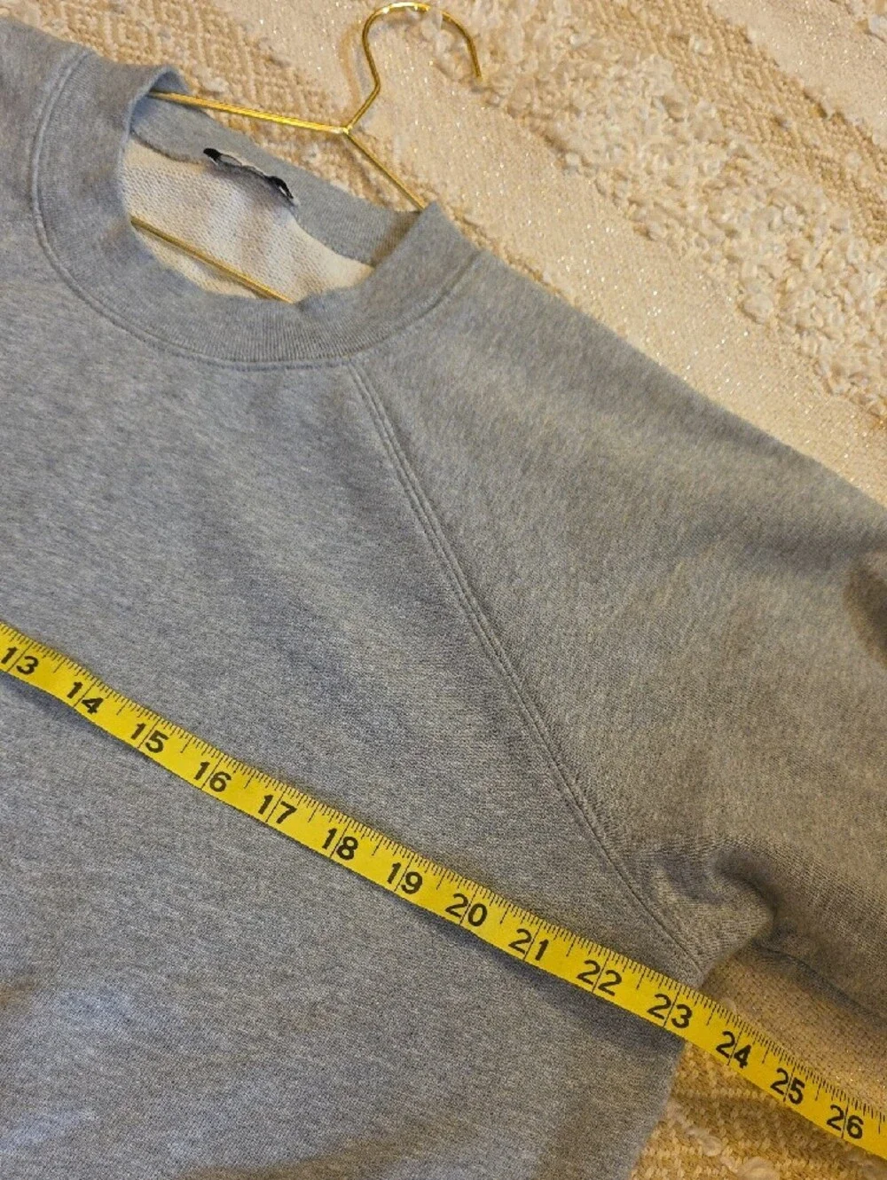 AYR Short Sleeve Crewneck Sweater in Heather Gray